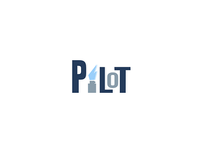 Pilot branded branding dailylogochallenge design fire flat icon light lighter logo minimal pilot vector