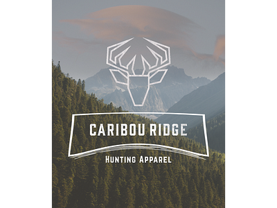 Caribou Ridge branding design hipster hunting logo outdoor outdoor logo outdoors vector