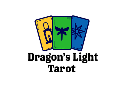 Dragon's Light Tarot branded branding business design dragon dragonfly etsy flat icon lanter letter light logo magic magical minimal star tarot vector