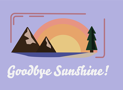 Farewell - Everyday #3 camping design flat icon illustration minimal mountains outdoor sunset vector