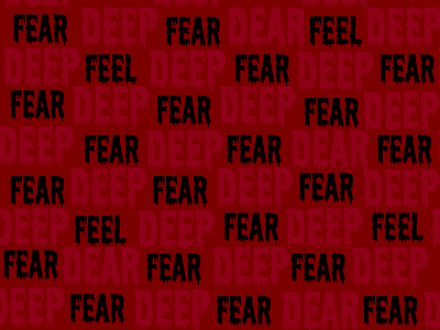 Feel Deep Fear, Dear. branding cult dear deep design fear feel flat horror icon illustration letter logo minimal vector