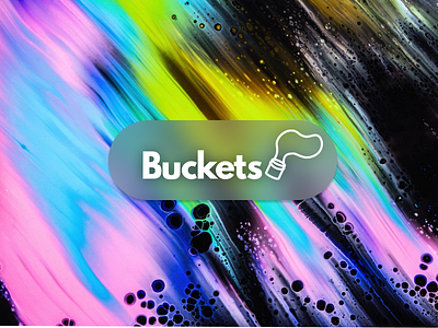 Buckets Teaser branding colorful design flat glass glassmorphism icon minimal paint vector