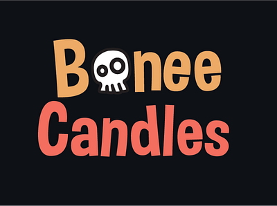 Bonee Candles autumn branding candles design fall flat halloween icon illustration orange red skull vector