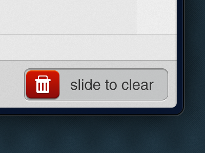 Slide to clear
