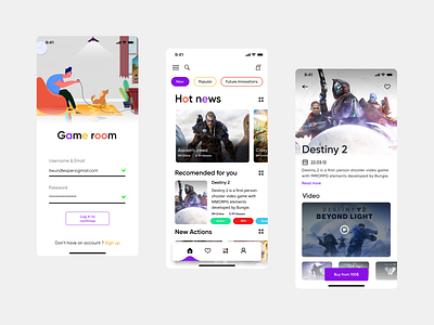 Mobile App - Game Service ui