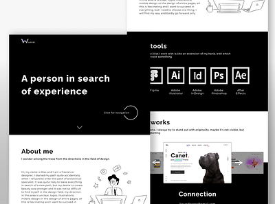 A person in search experience. design ui ux