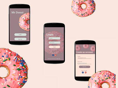 Donut App Login | Daily UI Challenge 001