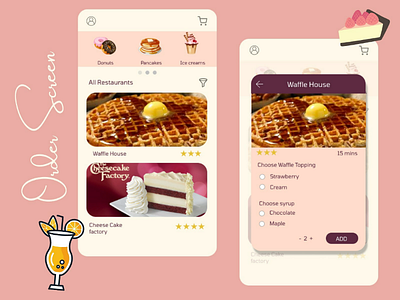 Mobile UI Design | Dessert App ui uidesign ux