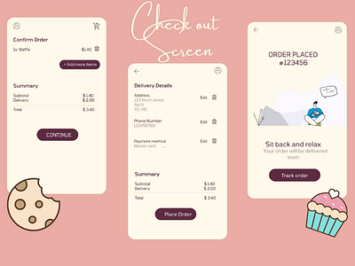 Mobile UI Design | Dessert App ui uidesign ux uxui