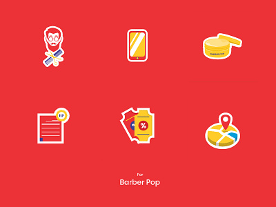 Icon design Barber Pop 01 design graphic design icon illustration