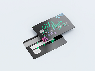 BankCard6DualSide bank card design flat illustrator logo minimal typography vector