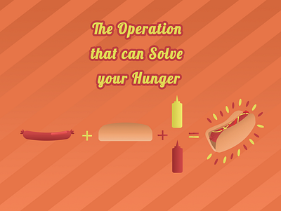Hot Dog Recipe concept design fast food fastfood food hotdog illustration ketchup mustard sausage