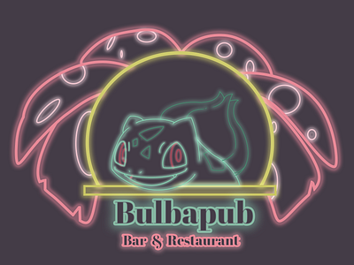 Pokémon Themed Bar & Restaurant Sign