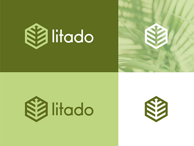 Litado 2021 logo branding creative design graphic design hexagon hexagon logo logo logo design logo designer logo mark logotype minimal logo modern palm palm leaf palm logo palm tree somple logo ui