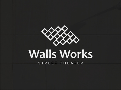 Walls Works branding bricks design illustration lettermark logo logomark logotype luxury minimalist logo moder logo modern monogram logo simple street street theatre symbol typography vector w logo