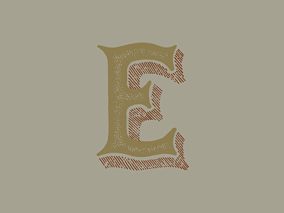Gritty E adobe ai design dropcap e graphic gritty illustration shadow texture typography vector