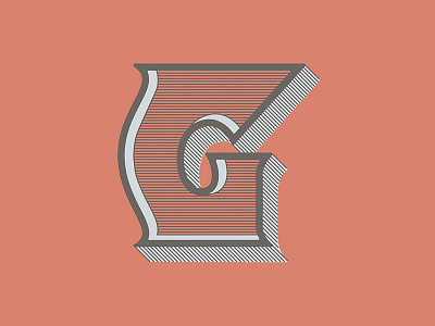 Vintage G adobe ai design dropcap g graphic illustration pink typography vector vintage