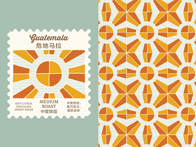 Guatemala Roast Pattern branding coffee coffee roast graphic design pattern