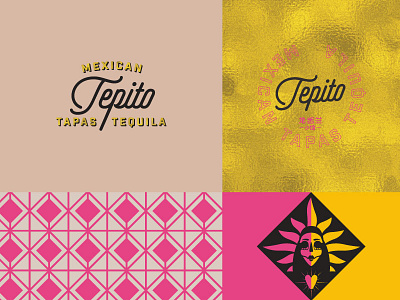 Tepito Mexican Tapas Visual Identity branding graphic design logo mark mexican pattern script visual identity