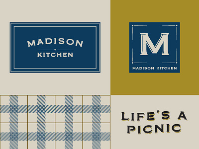 Madison Kitchen Visual Identity american deli branding graphic design logo logo design logo mark patterns shanghai vi