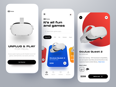 VR Store Mobile App 3d app ar clean design futuristic game interface ios minimal mobile reality ui ux video game virtual reality vr