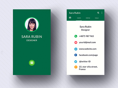 Whatsapp Style Business card | Tutorial