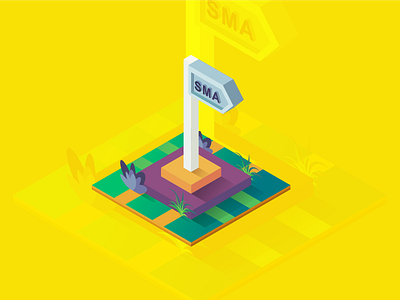 Road sign -School- design illustration isometric isometric design isometric illustration isometry school schools simple vector yellow yellows