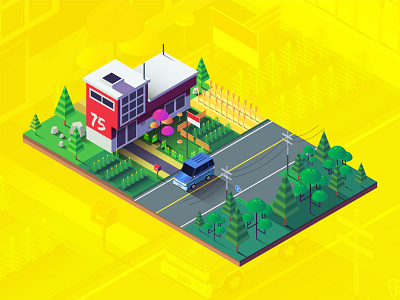 Isometric Illustration design illustration isometric isometric design isometric illustration isometry simple vector yellow yellows