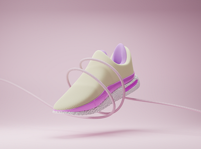 Concept Shoe 3d model 3d 3d art 3d artist 3d modelling adidas blender c4d design funky nike pink shoe