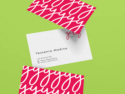 Yessy Repostería bakery branding business card design desserts graphicdesign