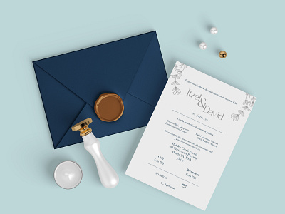 Itzel & David - Wedding invitation card design graphicdesign illustration invitation wedding wedding invitation