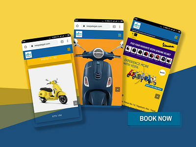 Vespa Website branding design mobile design responsive website ui vespa website