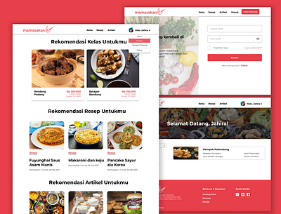 Mamasakan - Web Design case study cooking course platform design indonesian culinary online course ui ux web based platform web design website