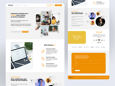 Talent Portal Web Design branding design remote work talent ui ux web design website