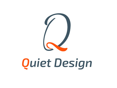 quiet Design logo branding illustration logodesign simple typography
