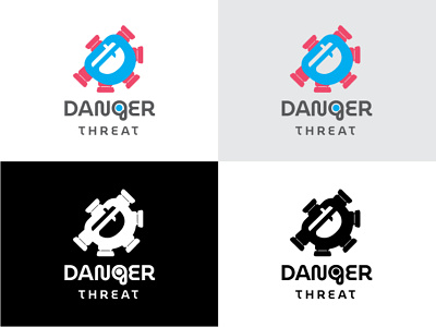 Danger threat Logo icon illustration logo logodesign monogram simple