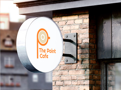 The point Cafe Logo brand design icon illustration logo logo design logodesign simple vector