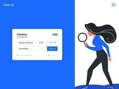 Credit Card Checkout illustration ui web