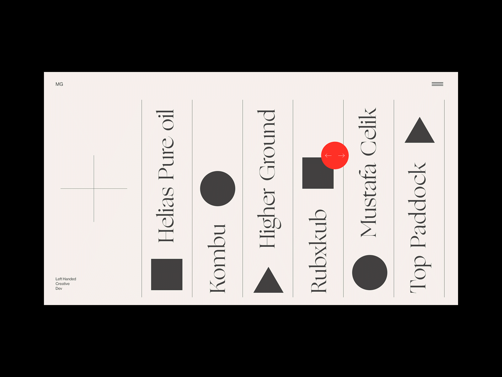 New MG Layout animation concept design layout minimal minimalism portfolio type typography webdesign