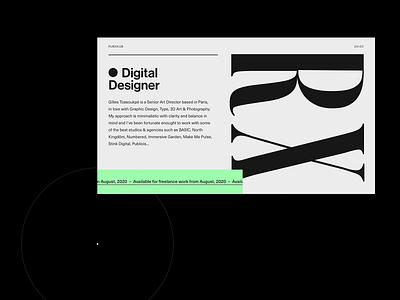 Folio Draft concept design layout minimal minimalism portfolio type webdesign website