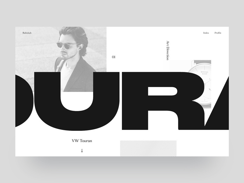 [WIP] Landing website webdesign ux portfolio minimalism white black bold type design