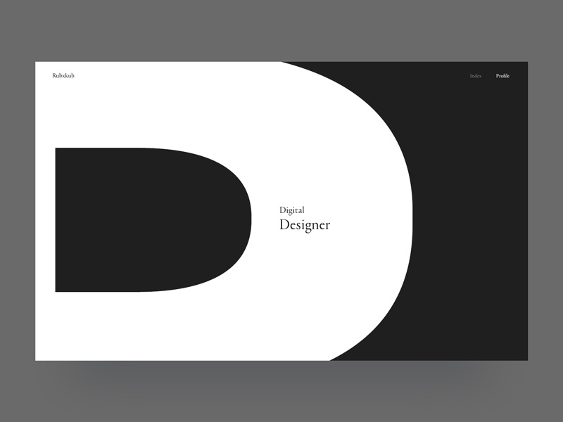 [WIP] Profile graphic design porfolio heavy bold white black minimalism contrast letter type typography