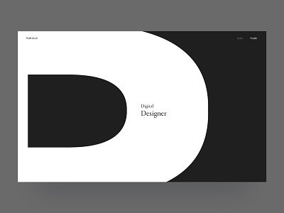 [WIP] Profile black bold contrast design graphic heavy letter minimalism porfolio type typography white