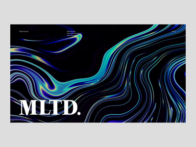 Experiment glitch illustration photoshop aftereffects typography web design motion animation liquid gradient iridescent