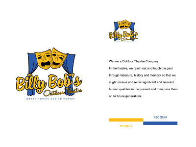 Billy Bob's Outdoor Theatre branding creative logo design graphic design graphics de identity illustration logo logo designer logofolio minimalist