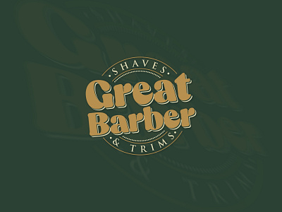 Great Barber - Shave & Trims barber branding creative logo design graphic design identity illustration logo logo designer logofolio shave trim vintage