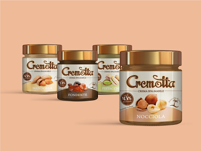 Cremotta  labels by Anna Pellone on Dribbble