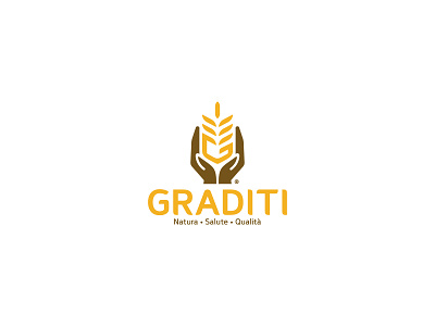 Graditi | Logo adobe brand brand design brand identity branding branding design flour food food logo design grains hands health logo logotype mark nutritional pantone typography vector wheat
