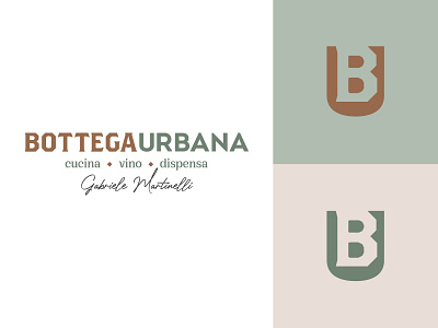 Bottega Urbana | logo adobe bistrot logo brand design brand identity branding corporate design food brand graphic design logo logo design monogram restaurant brand vector