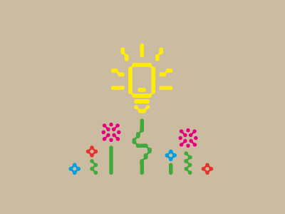 Let a Flower Bloom icon pictogram